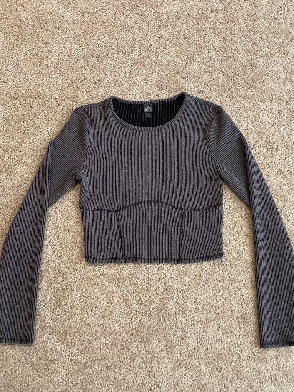 Wild Fable Ribbed Long Sleeve Crop Top